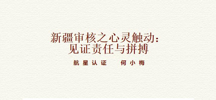 新疆審核之心靈觸動：見證責(zé)任與拼搏